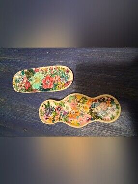 Floral Ceramic Trinket/ Jewelry Dishes